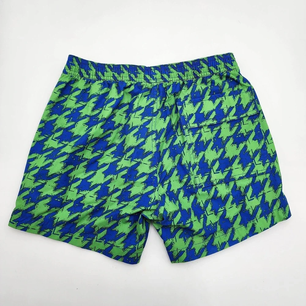Psycho Bunny Swim Trunks‎ Mens Size XXS Shorts Blue Green Geometric Mesh Lining